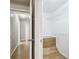 A spacious walk-in closet with shelving provides ample storage solutions at 3308 W Wyoming Cir, Tampa, FL 33611