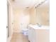Cozy bathroom featuring a shower, tile floors, toilet and vanity at 6332 Newtown Cir # 32B2, Tampa, FL 33615