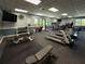 This fitness center features exercise equipment, weights, and a TV to help reach all your fitness goals at 8222 Haven Harbour Way, Bradenton, FL 34212