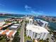High-angle showing waterfront condos near bridge access to beaches and other waterways at 855 Bayway Blvd # 908, Clearwater Beach, FL 33767