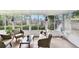 Sunroom with large windows, furniture and view of backyard at 878 Franklin Cir, Palm Harbor, FL 34683
