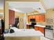 Well-lit kitchen with modern appliances, white countertops, and ample cabinet space at 897 Lantern Way, Clearwater, FL 33765