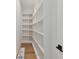 Walk-in pantry closet features white walls, light wood floors, and custom shelving from floor to ceiling at 905 N Willow Ave, Tampa, FL 33606