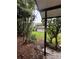 Lush backyard with greenery and a shed at 114 N Arcturas Ave, Clearwater, FL 33765