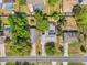 Aerial view of the house showing the pool and surrounding area at 13991 Coronado Dr, Spring Hill, FL 34609