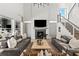 The comfortable living room is bright and spacious, featuring a fireplace at 14617 Galt Lake Dr, Tampa, FL 33626