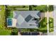 Overhead image showcasing the house's roof and landscaping and the property's location within a well-maintained neighborhood at 15415 Otto Rd, Tampa, FL 33624