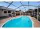 Stunning backyard pool area with a sparkling pool, surrounded by a screen enclosure and outdoor seating at 1557 77Th N Ave, St Petersburg, FL 33702