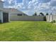 Expansive backyard features well-maintained grass, a privacy fence, and a spacious area for outdoor activities at 17807 Canopy Pl, Bradenton, FL 34211