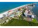 Beautiful aerial view of a beach community with stunning Gulf of Mexico water views at 19109 2Nd St, Indian Shores, FL 33785