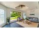 Comfortable sunroom with view and stylish seating area with a modern aesthetic at 3225 Rosery Ne Rd, Largo, FL 33771