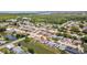 This is an aerial view of the property with views of the water canals and lush surroundings at 4016 Grayton Dr, New Port Richey, FL 34652