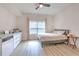 Bright bedroom features a ceiling fan, built-in storage, and lots of light at 4207 S Dale Mabry Hwy # 2101, Tampa, FL 33611