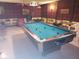 Rustic game room with a billiard table, red plaid wallpaper, and ample seating at 802 Brandy Wine Dr # 802, Largo, FL 33771