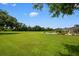 Lush backyard with expansive lawn and partial view of pool at 10510 Lithia Estates Dr, Lithia, FL 33547