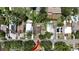 Drone view of home nestled among mature trees showing neighborhood layout at 1116 W Kirby St, Tampa, FL 33604