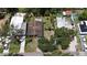 Aerial shot of the property showcasing the home's layout and surrounding neighborhood at 1116 W Kirby St, Tampa, FL 33604