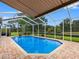 Enclosed pool offering privacy and a clear view of the scenic backyard at 12439 Bristol Commons Cir, Tampa, FL 33626