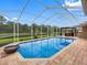 Beautiful outdoor pool area with a clear view of the well-maintained backyard at 12439 Bristol Commons Cir, Tampa, FL 33626