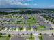 Lovely aerial view of a single Gathering home with fenced yard in a well maintained community at 13105 Fruitville Way, Riverview, FL 33579