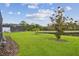 Lush backyard with screened lanai and a scenic pond view, perfect for relaxation at 20244 Merry Oak Ave, Tampa, FL 33647
