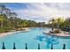 Community pool featuring resort-style lounge seating and mature landscaping at 20244 Merry Oak Ave, Tampa, FL 33647