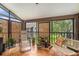 Relaxing sunroom with plants, comfortable seating, and natural light, offering a peaceful indoor-outdoor experience at 2368 Flanders Way # D, Safety Harbor, FL 34695
