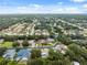 Aerial shot of a neighborhood landscape with green trees at 3037 Crest Dr, Clearwater, FL 33759