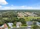 An aerial view showing the neighborhood with tree coverage at 3037 Crest Dr, Clearwater, FL 33759