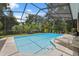 Beautiful in-ground pool with screened-in enclosure, perfect for enjoying the outdoors at 3037 Crest Dr, Clearwater, FL 33759