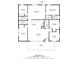 Detailed floor plan showcasing the layout of a 1701 sq ft home with four bedrooms and a spacious living room at 3614 Vasco St, Punta Gorda, FL 33950