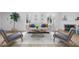 Comfortable living room design with modern furniture, a cozy rug, and a fireplace at 4753 58Th N St, Kenneth City, FL 33709