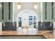 Kitchen with marble countertop and view of outside seating area at 501 Brightwaters Ne Blvd, St Petersburg, FL 33704
