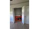 This closet features an installed wire rack and an Onn Roku TV in its box at 7056 Landover Blvd, Spring Hill, FL 34608