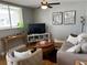Cozy living room with hardwood floors, decorative plant, and modern decor at 1301 S Howard Ave # C4, Tampa, FL 33606