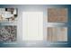 Selections of white shaker cabinets, granite, carpet, backsplash, and LVP flooring at 2164 Jeannin Dr, North Port, FL 34287