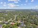 Scenic aerial shot of the neighborhood with lush greenery and a clear blue skyline backdrop at 3127 W Oakellar Ave, Tampa, FL 33611