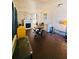 Open living room with view of fireplace and backyard at 3135 33Rd N Ave, St Petersburg, FL 33713