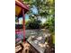 Brick patio with surrounding tropical foliage at 3135 33Rd N Ave, St Petersburg, FL 33713