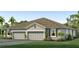Charming single-story home featuring a two-car garage, well-manicured lawn, and tastefully landscaped front yard at 31451 Paper Birch St, Wesley Chapel, FL 33545