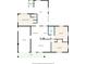 Detailed floorplan of a single story home featuring a garage, screened porch, primary bedroom and more at 4025 Chesswood Dr, Holiday, FL 34691