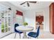 Bright breakfast nook offering garden views, modern lighting, and easy access to the main house at 4901 W Estrella St, Tampa, FL 33629