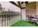 Relax on this screened patio with beautiful views of the pond and trees at 9481 Highland Oak Dr # 1308, Tampa, FL 33647