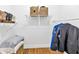 Walk-in closet with shelving for folded clothing and hanging storage at 10811 Providence Oaks Dr, Riverview, FL 33578