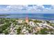 Aerial view of the building location with stunning views of the surrounding beach and ocean at 1120 N Shore Ne Dr # 503, St Petersburg, FL 33701