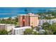 Aerial view of condo complex with water views and mature landscaping at 1120 N Shore Ne Dr # 503, St Petersburg, FL 33701