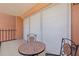 Cozy balcony with a mosaic table and chairs at 1120 N Shore Ne Dr # 503, St Petersburg, FL 33701