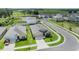 Aerial view of the home showcasing its lush landscaping, spacious lot, and quiet neighborhood at 13304 Mylion Way, Spring Hill, FL 34610