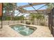 Enclosed pool area with pavers, black metal frame and natural landscaping offering a private escape at 1517 60Th S St, Gulfport, FL 33707
