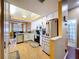 Contemporary kitchen featuring stainless steel appliances and ample cabinet space at 22804 Willow Lakes Dr, Lutz, FL 33549